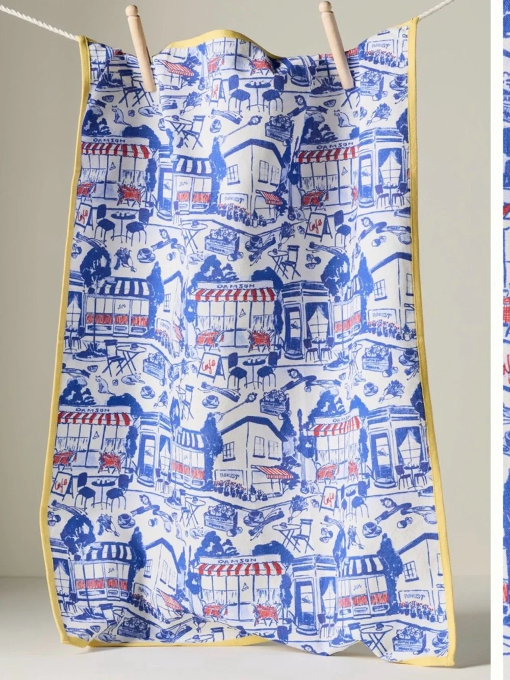 Anthropologie Damson Madder House Dish Towel, NWT